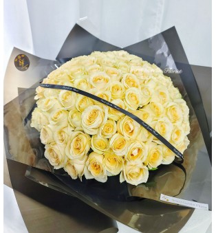 99枝香檳玫瑰 |鮮花花束