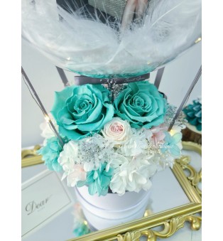 Tiffany Blue 保鮮花水晶球花盒