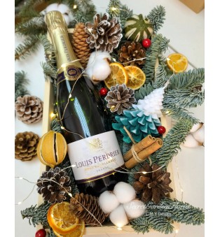 Christmas Wine Box (Louis Predrier Brut Excellence Champagne )