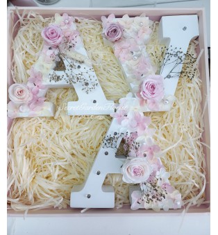 PINK 保鮮花字母燈